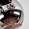 Koyoto Plafonnier, Boule lumineuse 30 cm Chrome, Fumé, 3 lumières