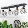 Yaak Plafonnier, Spot de plafond Noir, 4 lumières