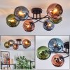 Koyoto Plafonnier, Boule lumineuse 59 cm Bleu, Vert, Cuivré, 6 lumières