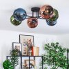 Koyoto Plafonnier, Boule lumineuse 59 cm Bleu, Vert, Cuivré, 6 lumières