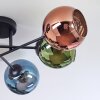 Koyoto Plafonnier, Boule lumineuse 59 cm Bleu, Vert, Cuivré, 6 lumières