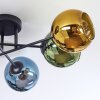 Koyoto Plafonnier, Boule lumineuse 59 cm Bleu, Or, Vert, 6 lumières