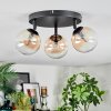 Chehalis Plafonnier, Boule lumineuse Ambre, Clair, 3 lumières