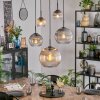 Koyoto Suspension, Boule lumineuse, Suspension Ambre, Clair, Fumé, 5 lumières