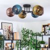 Koyoto Plafonnier, Boule lumineuse 59 cm Bleu, Or, Cuivré, 6 lumières