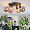 Chehalis Plafonnier, Boule lumineuse Ambre, Fumé, 4 lumières