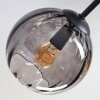 Koyoto Plafonnier, Boule lumineuse 59 cm Ambre, Fumé, 6 lumières