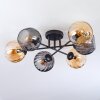 Koyoto Plafonnier, Boule lumineuse 59 cm Ambre, Fumé, 6 lumières