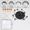 Koyoto Suspension, Boule lumineuse, Suspension Or, Noir, 5 lumières