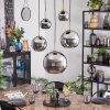 Koyoto Suspension, Boule lumineuse, Suspension Or, Noir, 5 lumières