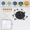 Koyoto Suspension, Boule lumineuse, Suspension Or, Noir, 5 lumières