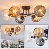 Ripoll Plafonnier, Boule lumineuse Ambre, Clair, Fumé, 6 lumières