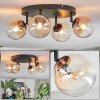 Chehalis Plafonnier, Boule lumineuse Ambre, Clair, 4 lumières