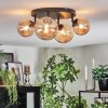 Chehalis Plafonnier, Boule lumineuse Ambre, 4 lumières