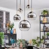 Koyoto Suspension, Boule lumineuse, Suspension Or, Noir, 5 lumières