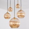 Koyoto Suspension, Boule lumineuse, Suspension Or, Noir, 5 lumières Koyoto Suspension, Boule lumineuse, Suspension Or, Noir, 5 lumières