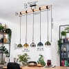 Koyoto Suspension, Boule lumineuse, Suspension Écru, Noir, 5 lumières