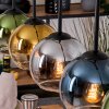 Koyoto Suspension, Boule lumineuse, Suspension Écru, Noir, 5 lumières