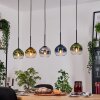 Koyoto Suspension, Boule lumineuse, Suspension Écru, Noir, 5 lumières