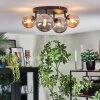 Chehalis Plafonnier, Boule lumineuse Ambre, Fumé, 4 lumières