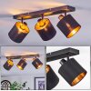 Alsen Plafonnier, Spot de plafond Noir, 3 lumières