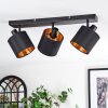 Alsen Plafonnier, Spot de plafond Noir, 3 lumières