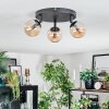 Chehalis Plafonnier, Boule lumineuse 40 cm Ambre, 3 lumières
