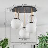 Gastor Plafonnier, Boule lumineuse Laiton, Noir, 5 lumières