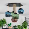 Koyoto Plafonnier, Boule lumineuse Laiton, Noir, 5 lumières