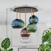 Koyoto Plafonnier, Boule lumineuse Laiton, Noir, 5 lumières