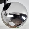 Chehalis Plafonnier, Boule lumineuse 48.5 cm Chrome, Fumé, 3 lumières