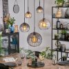 Koyoto Suspension, Boule lumineuse, Suspension Ambre, Clair, Fumé, 5 lumières