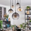 Koyoto Suspension, Boule lumineuse, Suspension Ambre, Clair, Fumé, 5 lumières