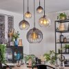 Koyoto Suspension, Boule lumineuse, Suspension Ambre, Clair, Fumé, 5 lumières