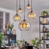 Koyoto Suspension, Boule lumineuse, Suspension Ambre, Clair, 5 lumières