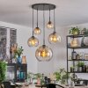 Koyoto Suspension, Boule lumineuse, Suspension Ambre, Clair, 5 lumières