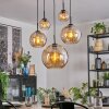 Koyoto Suspension, Boule lumineuse, Suspension Ambre, 5 lumières