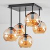 Koyoto Plafonnier, Boule lumineuse 37 cm Ambre, 5 lumières
