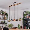 Koyoto Suspension, Boule lumineuse, Suspension Écru, Noir, 5 lumières