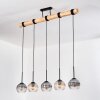 Koyoto Suspension, Boule lumineuse, Suspension Écru, Noir, 5 lumières