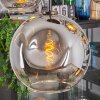 Ripoll Suspension, Boule lumineuse, Suspension Chrome, Clair, Fumé, 5 lumières
