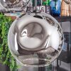 Ripoll Suspension, Boule lumineuse, Suspension Chrome, Clair, Fumé, 5 lumières