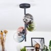 Chehalis Plafonnier, Boule lumineuse 27 cm Bleu, Chrome, Vert, Clair, Cuivré, Fumé, 4 lumières