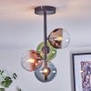 Chehalis Plafonnier, Boule lumineuse 27 cm Bleu, Chrome, Vert, Clair, Cuivré, Fumé, 4 lumières