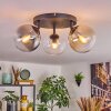 Gastor Plafonnier, Boule lumineuse Ambre, Clair, Fumé, 3 lumières Gastor Plafonnier, Boule lumineuse Ambre, Clair, Fumé, 3 lumières