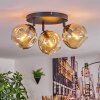 Ripoll Plafonnier, Boule lumineuse Ambre, 3 lumières