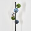 Gastor Boule lumineuse, Lampadaire 33 cm Bleu, Chrome, Vert, Fumé, 5 lumières