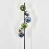Gastor Boule lumineuse, Lampadaire 34 cm Bleu, Chrome, Vert, Fumé, 6 lumières