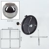 Ripoll Plafonnier, Boule lumineuse Laiton, Noir, 5 lumières