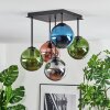 Gastor Plafonnier, Boule lumineuse Bleu, Chrome, Vert, Cuivré, Fumé, 5 lumières
